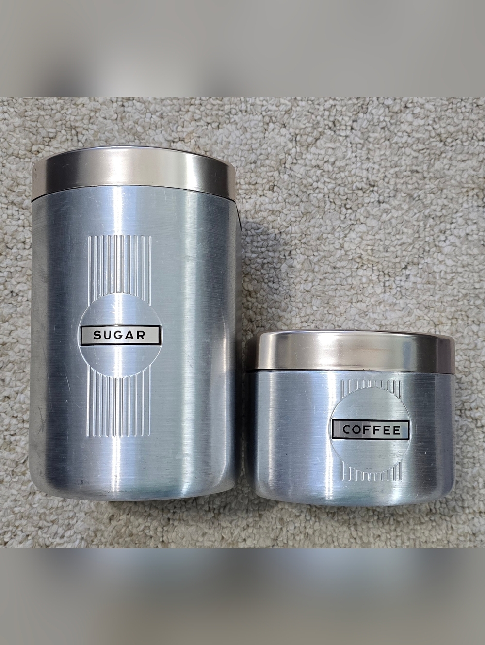 Vintage 50’s/60’s Aluminum and Copper Kitchen Canisters
